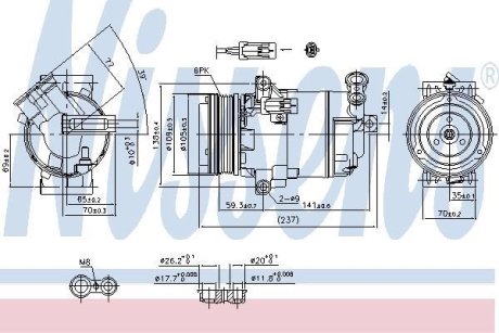 Компрессор кондиционера First Fit NISSENS 890006