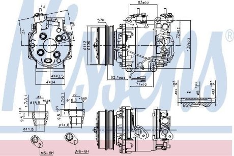 Компрессор, кондиционер NISSENS 890035