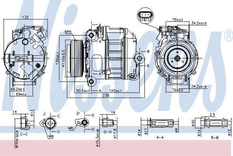 Компрессор, кондиционер NISSENS 890037