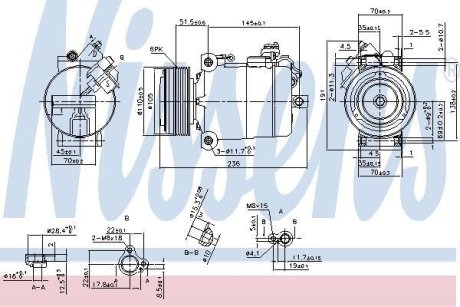 Компрессор, кондиционер NISSENS 890043