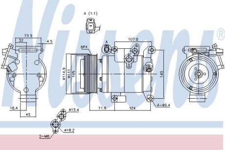 Компрессор, кондиционер NISSENS 890045