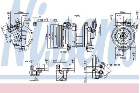 Компрессор, кондиционер NISSENS 890051