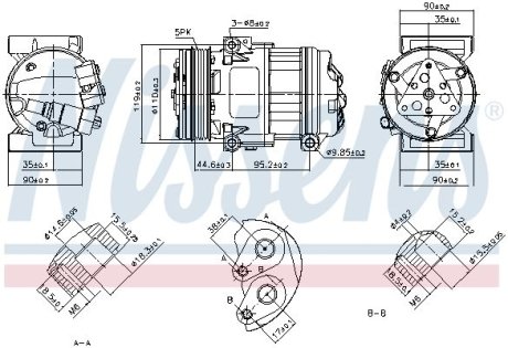 Компрессор, кондиционер NISSENS 890055