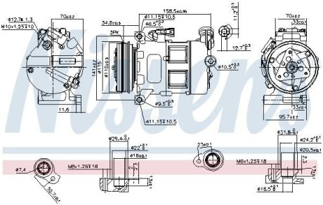 Компрессор, кондиционер NISSENS 890062