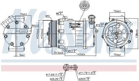 Компрессор, кондиционер NISSENS 890063