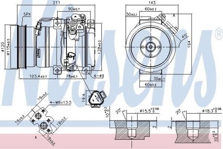 Компрессор, кондиционер NISSENS 890066