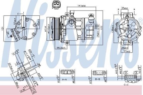 Компрессор, кондиционер NISSENS 890074