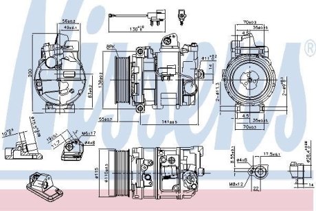 Компрессор, кондиционер NISSENS 890082