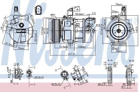 Компресор кондиціонера NISSENS 890087