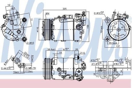 Компрессор, кондиционер NISSENS 890099