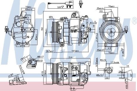 Компрессор, кондиционер NISSENS 890117