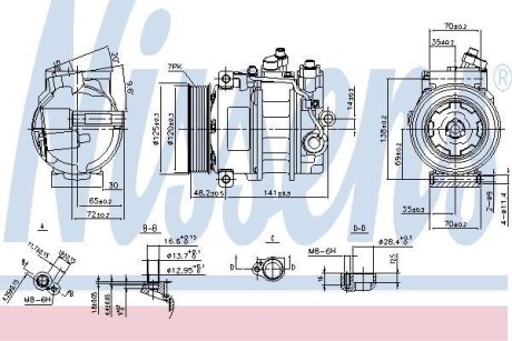 Компрессор, кондиционер NISSENS 890140