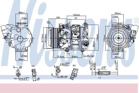 Компрессор, кондиционер NISSENS 890143