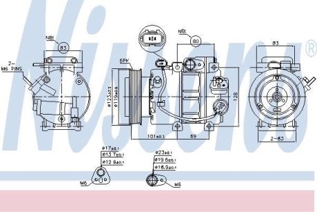 Компрессор, кондиционер NISSENS 890150