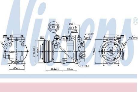 Компрессор, кондиционер NISSENS 890151