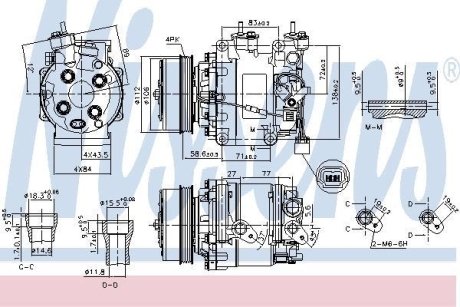 Компрессор, кондиционер NISSENS 890155