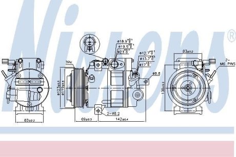 Компрессор, кондиционер NISSENS 890175