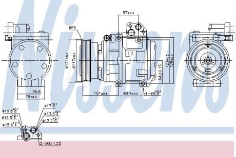 Компрессор, кондиционер NISSENS 890234