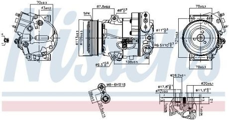 Компрессор, кондиционер NISSENS 890266