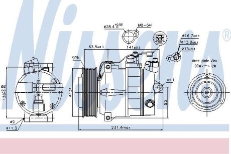 Компресор кондиціонера NISSENS 89030