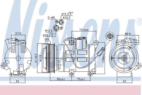 Компрессор, кондиционер NISSENS 890315