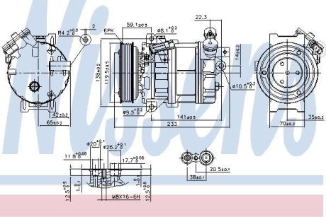 Компрессор, кондиционер NISSENS 890354