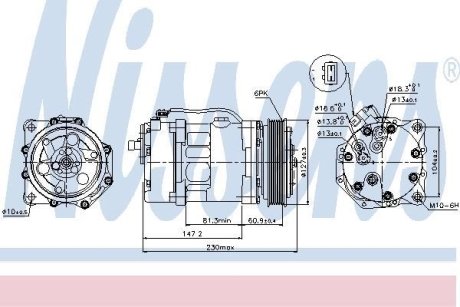 Компресор кондиціонера NISSENS 89044 (фото 1)