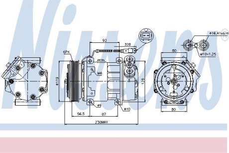 Компрессор, кондиционер NISSENS 89047