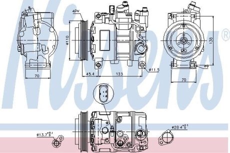 Компресор кондиціонера NISSENS 89049