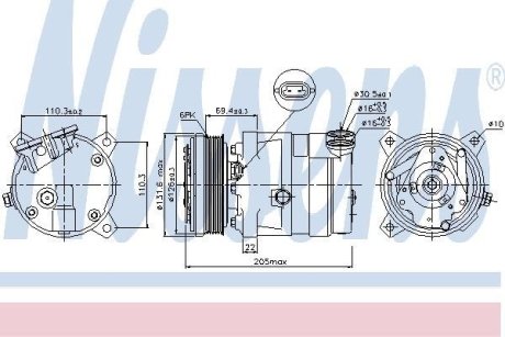 Компресор кондиціонера NISSENS 89058