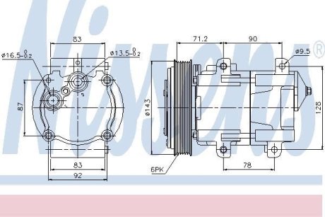 Компресор кондиціонера NISSENS 89059