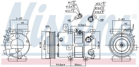 Компресор кондиціонера NISSENS 890627