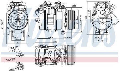 Компрессор, кондиционер NISSENS 890628