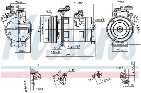 Компрессор, кондиционер NISSENS 890662