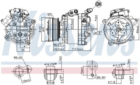 Компрессор, кондиционер NISSENS 890666