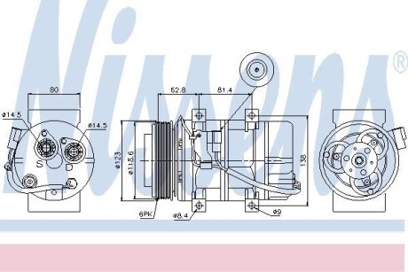 Компрессор, кондиционер NISSENS 89069