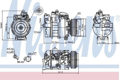 Компресор кондиціонера NISSENS 89075