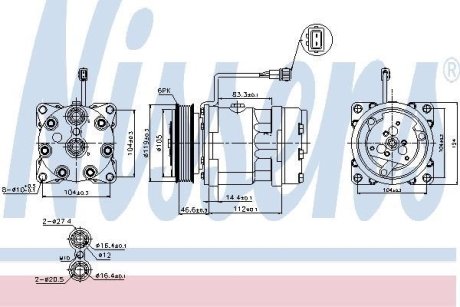 Компрессор, кондиционер NISSENS 89083