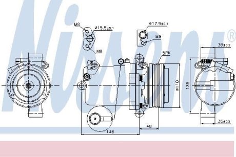 Компресор кондиціонера NISSENS 89133