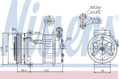 Компрессор, кондиционер NISSENS 89157