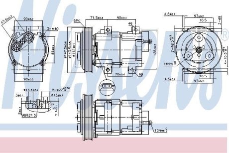 Компрессор, кондиционер NISSENS 89190