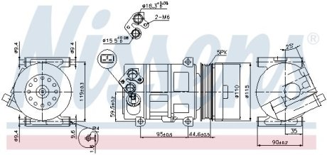 Компрессор, кондиционер NISSENS 89202