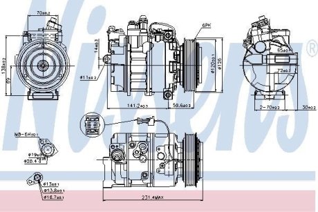 Компрессор, кондиционер NISSENS 89208