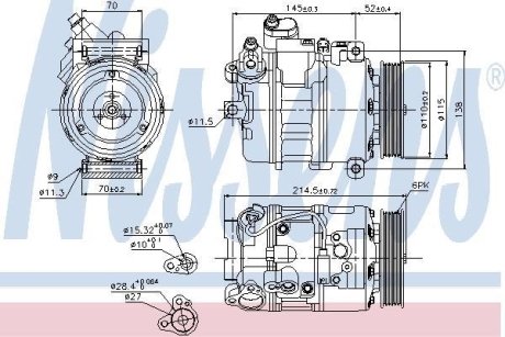 Компрессор, кондиционер NISSENS 89214