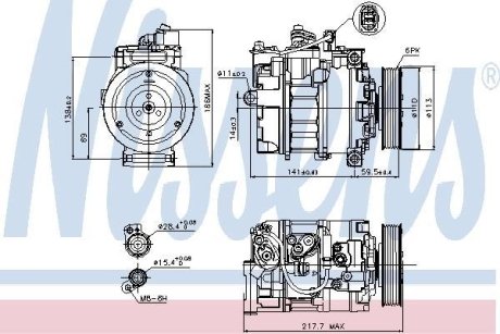 Компресор кондиціонера NISSENS 89223