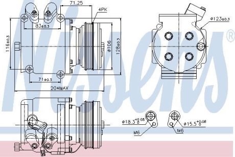 Компрессор, кондиционер NISSENS 89226