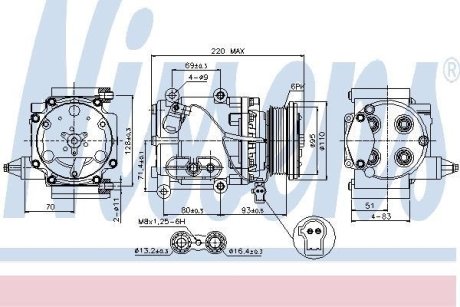 Компрессор кондиционера First Fit NISSENS 89228 (фото 1)