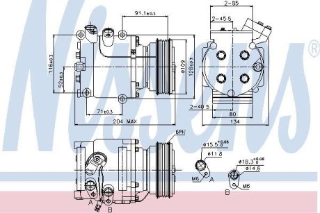 Компрессор, кондиционер NISSENS 89233