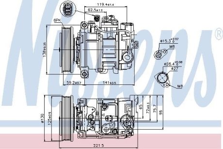 Компрессор, кондиционер NISSENS 89236