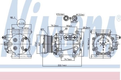 Компресор кондиціонера NISSENS 89241